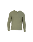 Wood Underwear olive men's long sleeve henley - Wood Underwear - Flyclothing LLC