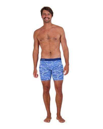 Wood Underwear blue camo mens biker brief w-fly - Wood Underwear - Flyclothing LLC