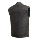 Sharp Shooter Men's Motorcycle Leather Vest Large - First Mfg Co - Flyclothing LLC
