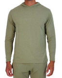 Wood Underwear olive mens long sleeve hoodie - Wood Underwear - Flyclothing LLC