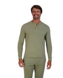 Wood Underwear olive men's long sleeve henley - Wood Underwear - Flyclothing LLC