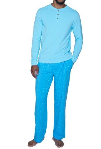 Wood Underwear b-squared blue men's lounge pant - Flyclothing LLC
