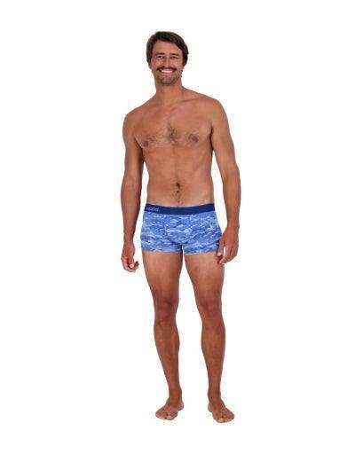 Wood Underwear blue camo mens trunk - Wood Underwear - Flyclothing LLC