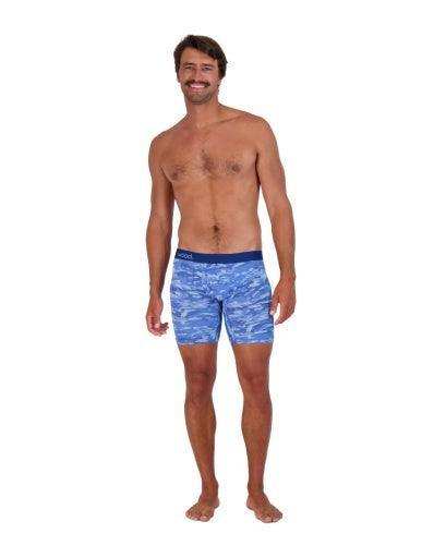 Wood Underwear blue camo mens biker brief w-fly - Wood Underwear - Flyclothing LLC