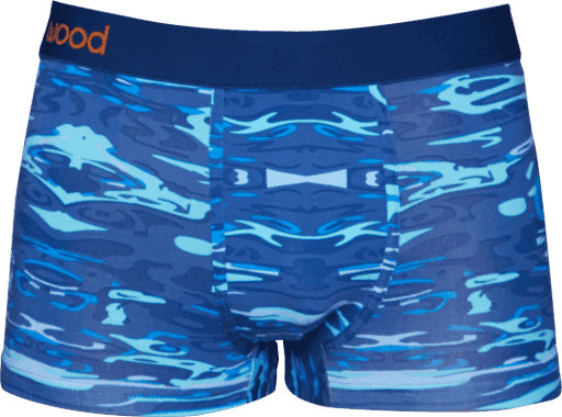 Wood Underwear blue liquid men's trunk - Wood Underwear - Flyclothing LLC