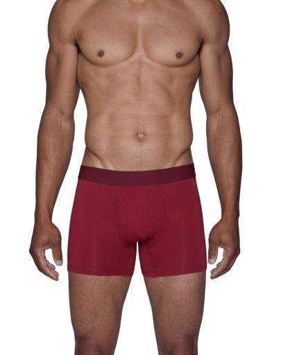 Wood Underwear burgundy red men's boxer brief w-fly - Wood Underwear - Flyclothing LLC