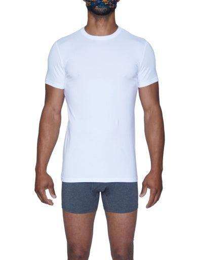 Wood Underwear white men's crew neck undershirt - Wood Underwear - Flyclothing LLC