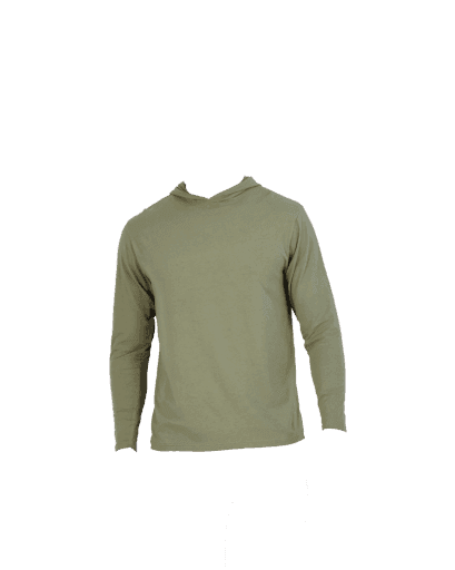 Wood Underwear olive mens long sleeve hoodie - Wood Underwear - Flyclothing LLC