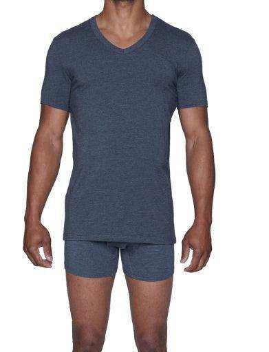 Wood Underwear charcoal heather men's v-neck undershirt - Wood Underwear - Flyclothing LLC