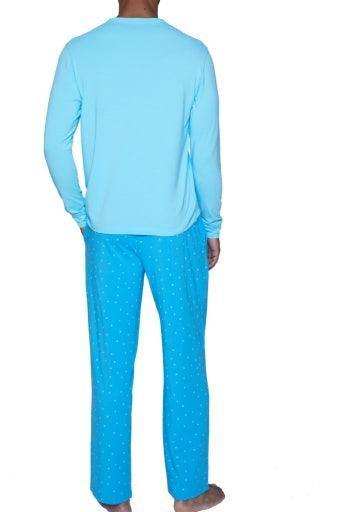 Wood Underwear b-squared blue men's lounge pant - Wood Underwear - Flyclothing LLC