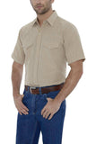 Ely Cattleman Mens S/S Khaki Tone On Tone Snap Shirt - Ely Cattleman - Flyclothing LLC