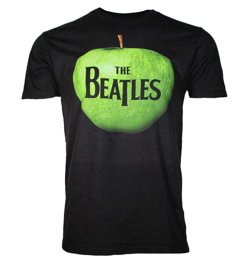 The Beatles Apple Logo Black T-Shirt - The Beatles - Flyclothing LLC