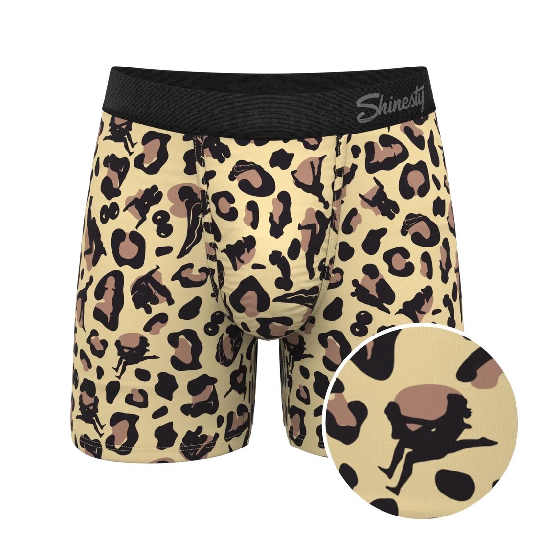 Explore Naughty Cheetah Print Ball Hammock Underwear