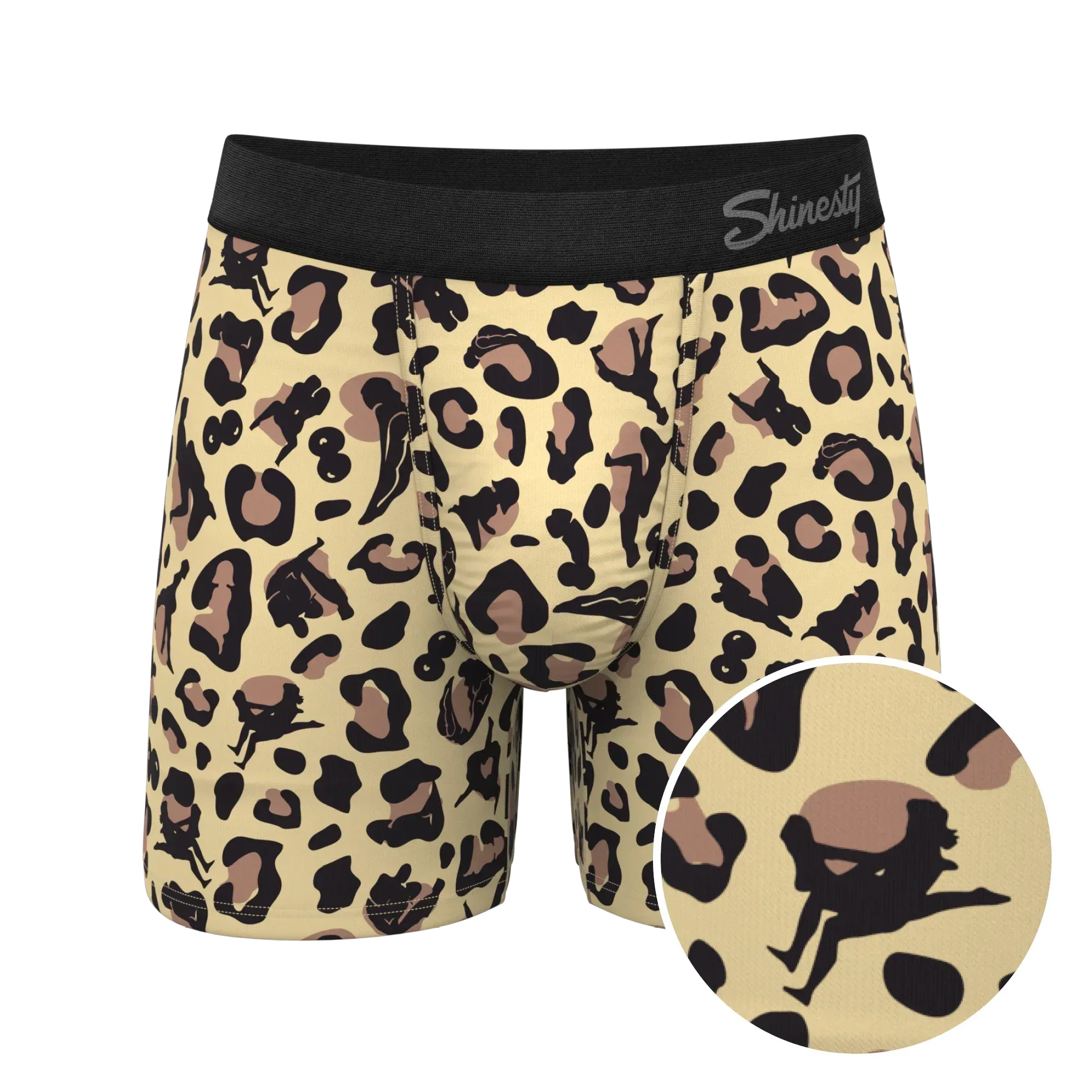 Explore Naughty Cheetah Print Ball Hammock Underwear