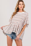 SAGE + FIG Full Size Round Neck Stripe Top - Trendsi