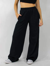 Elastic Waist Wide Leg Pants - Trendsi - Flyclothing LLC