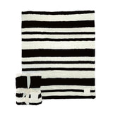 Plain Black Cable Knit Throw 50x60 - Logo Brands - Flyclothing LLC