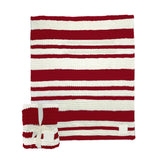 Plain Cardinal Cable Knit Throw 50x60