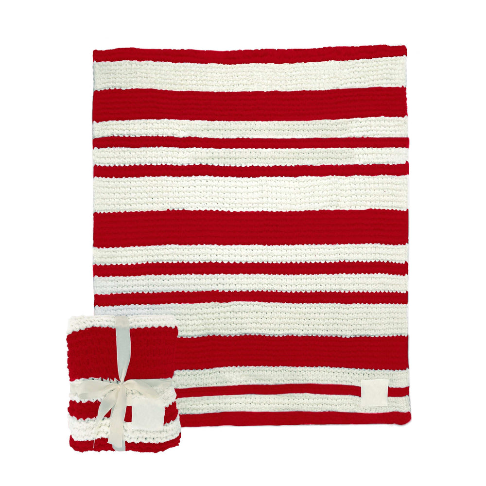 Plain Red Cable Knit Throw 50x60 - Logo Brands - Flyclothing LLC