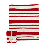 Plain Red Cable Knit Throw 50x60 - Logo Brands - Flyclothing LLC