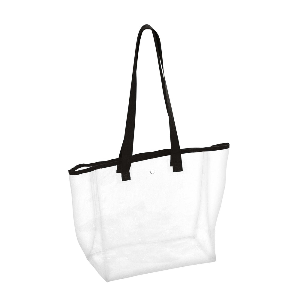 Plain Non Branded Black Stadium Clear Bag - Logo Brands - Flyclothing LLC