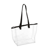 Plain Non Branded Black Stadium Clear Bag - Logo Brands - Flyclothing LLC