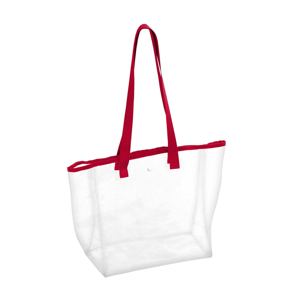 Plain Non Branded Red Stadium Clear Bag - Logo Brands - Flyclothing LLC
