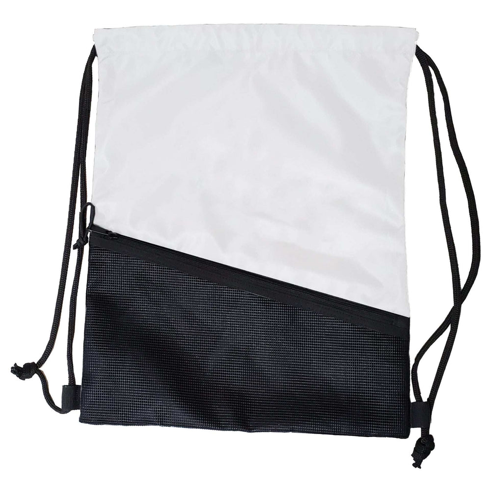 Plain Non Branded White Tilt Backsack - Logo Brands - Flyclothing LLC