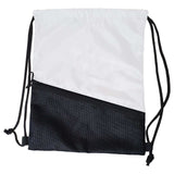 Plain Non Branded White Tilt Backsack - Logo Brands - Flyclothing LLC