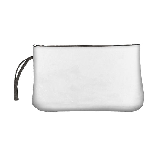 Plain Black Clear Wristlet - Logo Brands - Flyclothing LLC