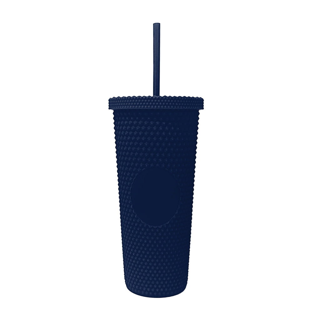 Plain Navy 24oz Studded Tumbler