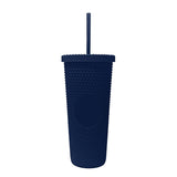 Plain Navy 24oz Studded Tumbler