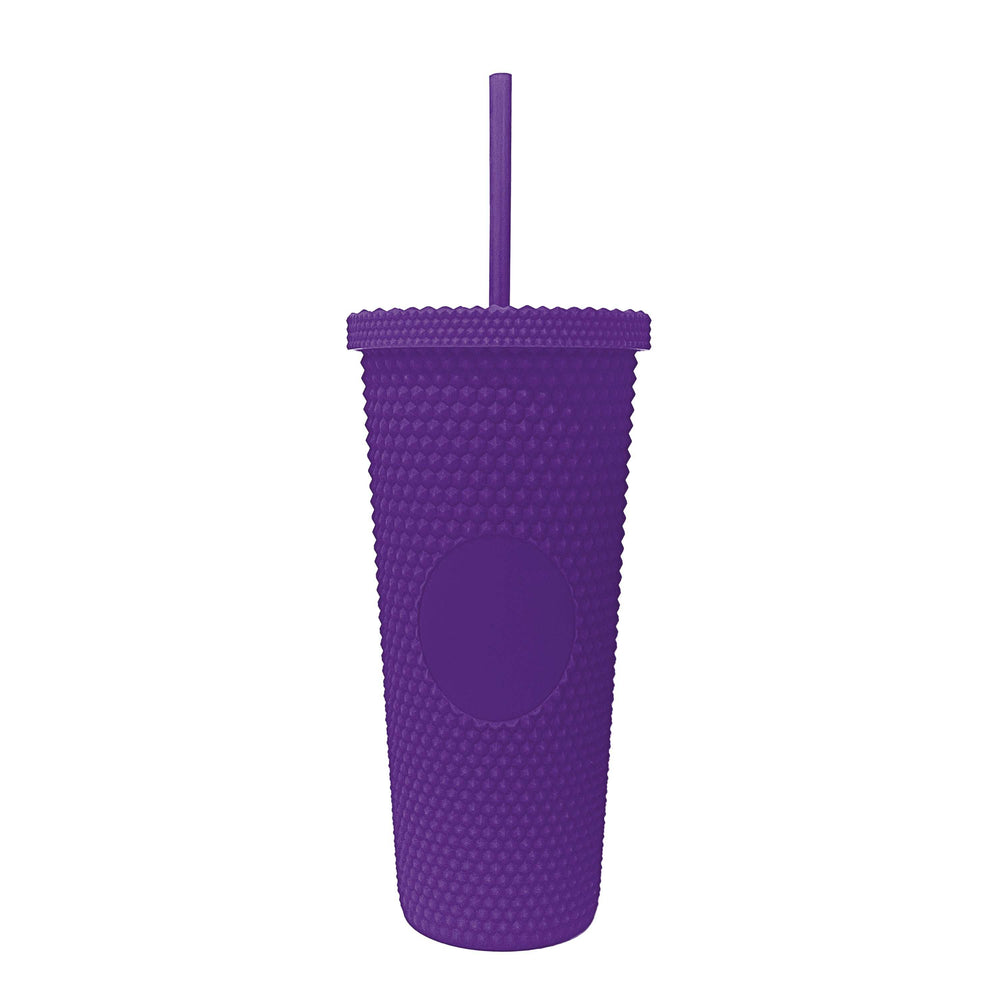 Plain Purple 24oz Studded Tumbler - Logo Brands - Flyclothing LLC