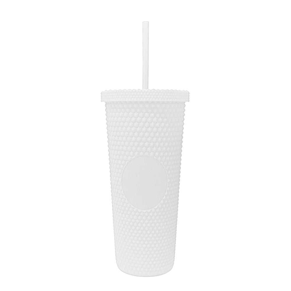 Plain White 24oz Studded Tumbler - Logo Brands - Flyclothing LLC
