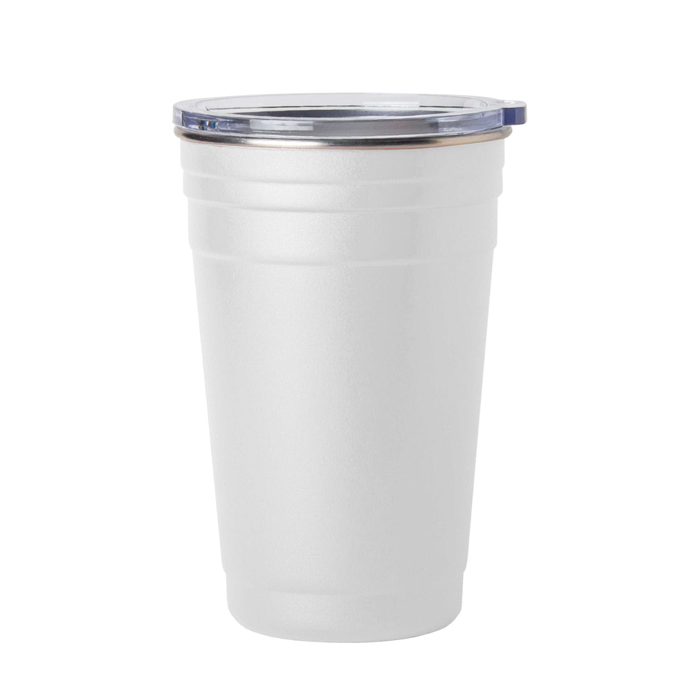 Plain Non Branded White 22oz Stainless Cup - Logo Brands - Flyclothing LLC