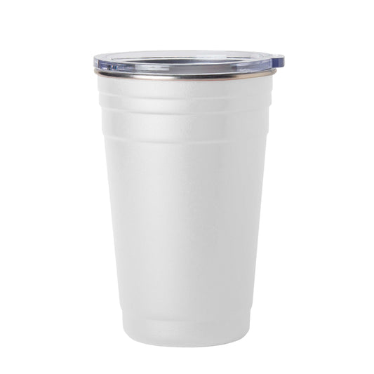 Plain Non Branded White 22oz Stainless Cup - Logo Brands - Flyclothing LLC