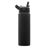 Plain Non Branded Black 24oz Soft Touch Dbl Wall Btl - Logo Brands - Flyclothing LLC