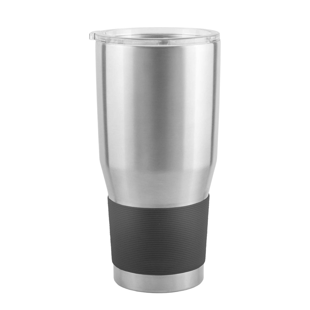 Plain 30oz Silver Tumbler with Black Sleeve - Logo Brands - Flyclothing LLC