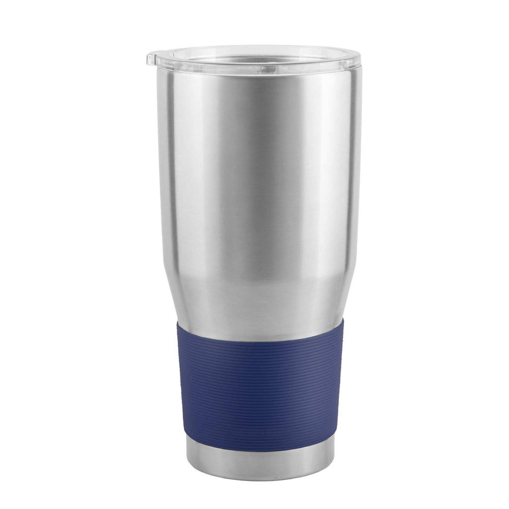 Plain 30oz Silver Tumbler with Navy Sleeve - Logo Brands - Flyclothing LLC