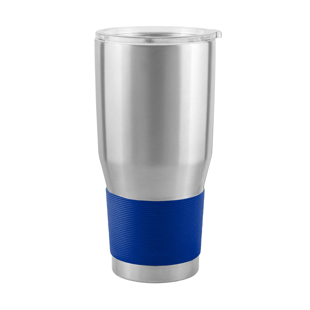 Plain 30oz Silver Tumbler with Royal Sleeve - Logo Brands - Flyclothing LLC