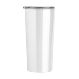 20oz Blank White Plastic Wall Stainless Tumbler