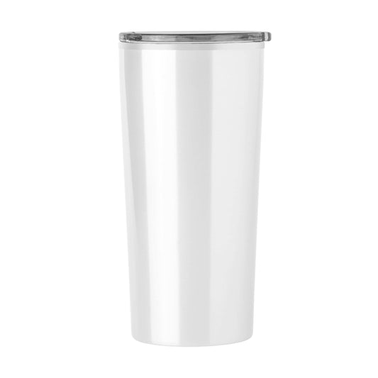 20oz Blank White Plastic Wall Stainless Tumbler - Logo Brands - Flyclothing LLC