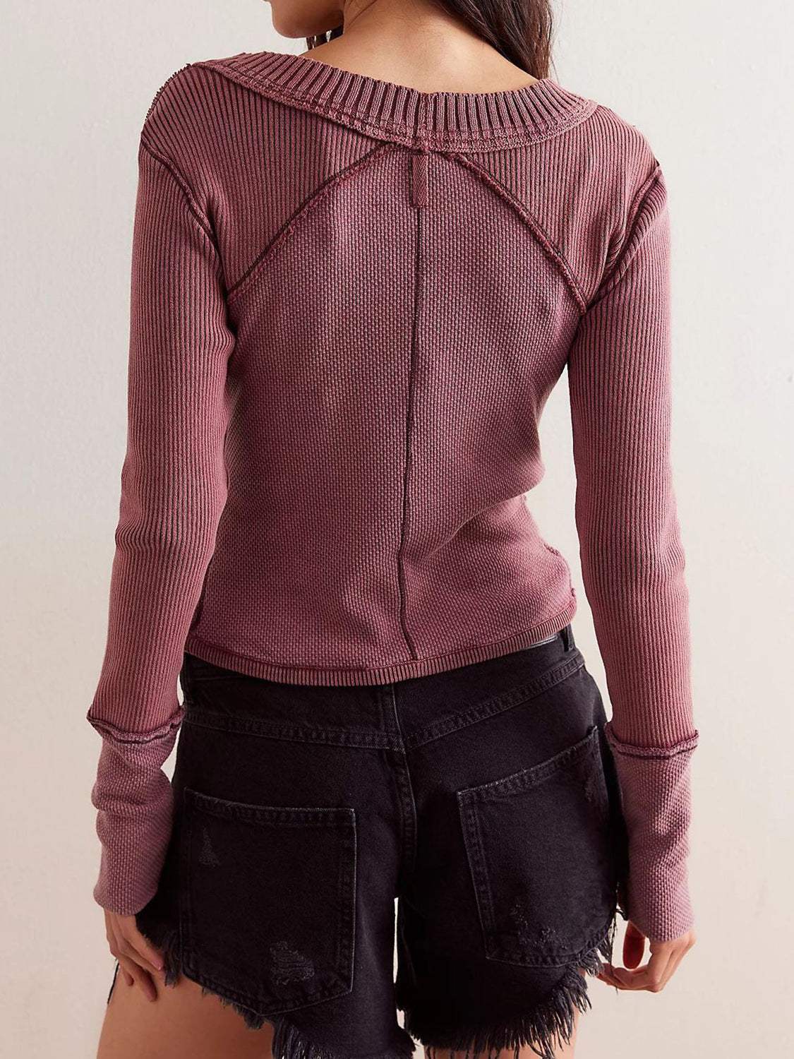 V-Neck Button Up Cropped Cardigan - Trendsi - Flyclothing LLC