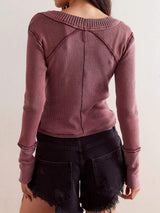 V-Neck Button Up Cropped Cardigan - Trendsi - Flyclothing LLC