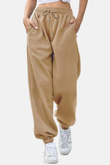 Elastic Waist Joggers with Pockets - Trendsi - Flyclothing LLC