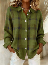 Plaid Button-Up Cardigan - Trendsi - Flyclothing LLC