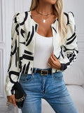 Zip Up Long Sleeve Jacket - Trendsi