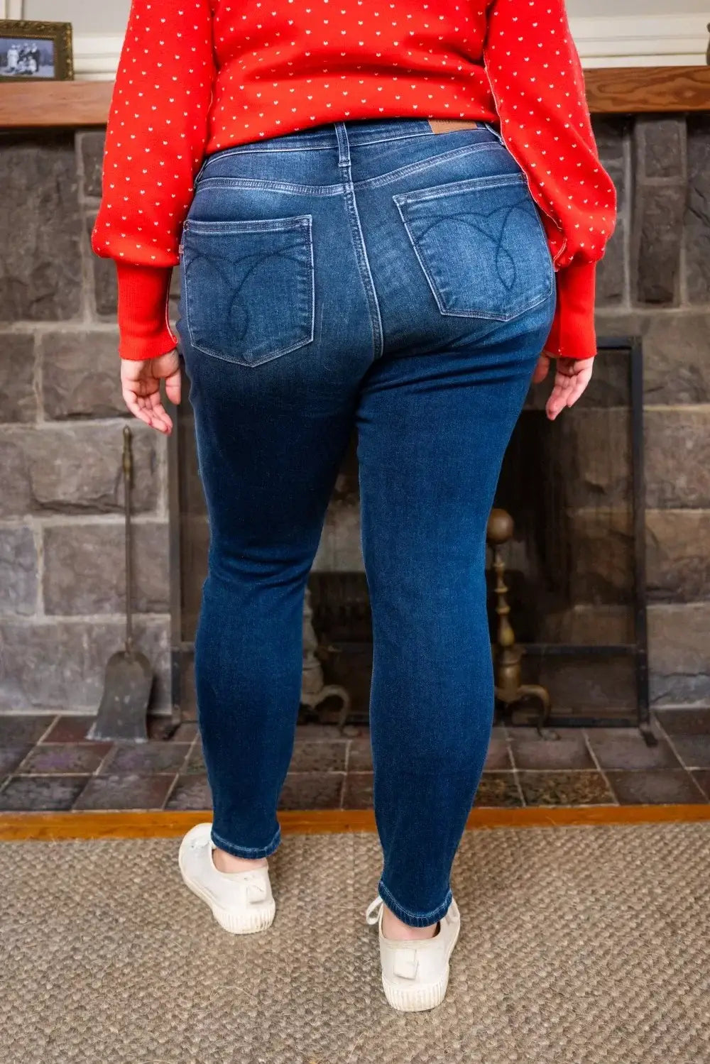 Judy Blue Full Size Washed Thermal Skinny Jeans Plus Size - Trendsi - Flyclothing LLC