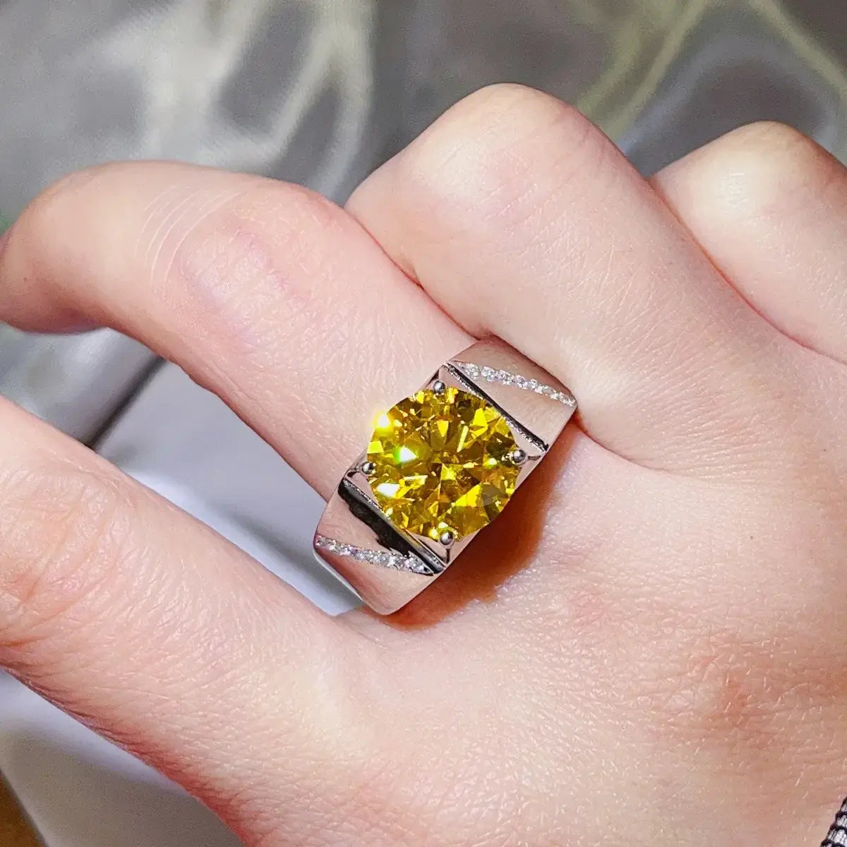 5 Carat Moissanite 925 Sterling Silver Ring - Trendsi - Flyclothing LLC