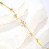 18K Gold-Plated Butterfly Charm Bracelet - Trendsi - Flyclothing LLC
